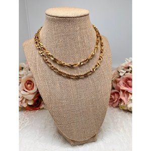 Gold Chain Monet Necklace 30" Gold Plated Gorgeous Chain Necklace